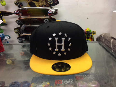 Black/Yellow HUF hat