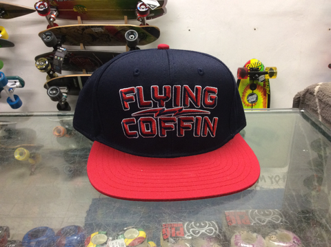 Black/red flying coffin hat