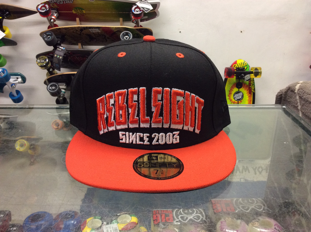Orange rebel eight hat 418 SKATE SHOP