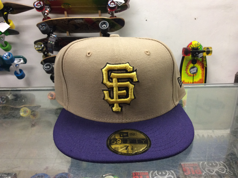 Beige/purple SF hat