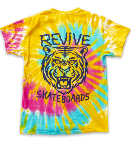 Revive Skateboards Tiger Tie Dye T-Shirt