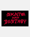 Thrasher Magazine Skate and Destroy Sticker Black