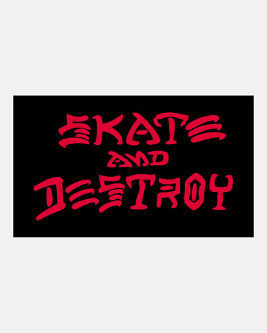 Thrasher Magazine Skate and Destroy Sticker Black