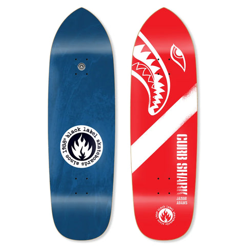 Black Label Jason Adams "CURB SHARK" Red Punk Point Deck 9.5"