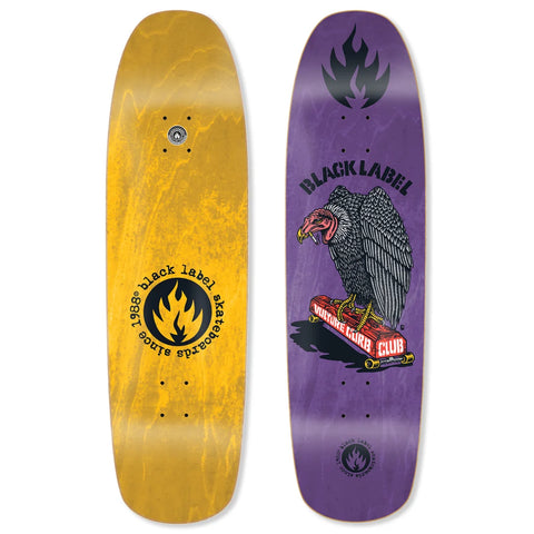 Black Label "Vulture Curb Club" Assorted Stain Deck 8.88"