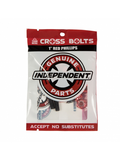 Independent Phillips Cross Bolts Hardware 1" Black/Red