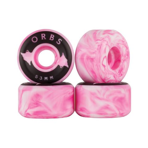 Welcome Orbs Wheels Specters Swirls Pink / White 53mm 99a