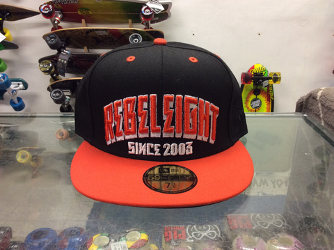 Orange rebel eight hat