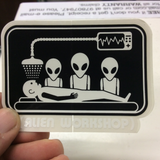 Alien Abduction Operation Sticker