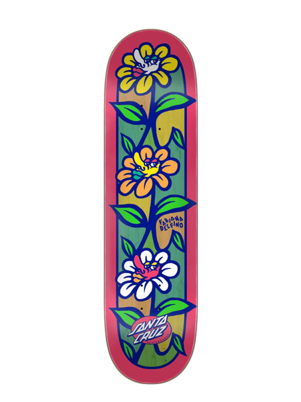 Santa Cruz Delfino Flower Crew Pro VX Skateboard Deck 8.25