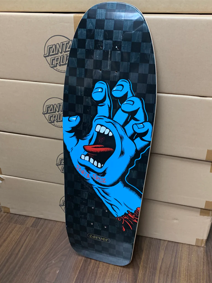 Santa Cruz Screaming Hand Check Skateboard Deck 9.8