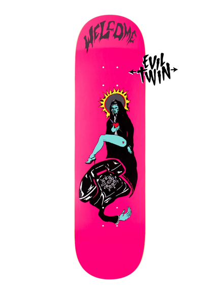 Welcome Call Mary On Labrys Hot Pink Deck 8.5 Welcome Call Mary On Labrys Hot Pink Deck 8.5