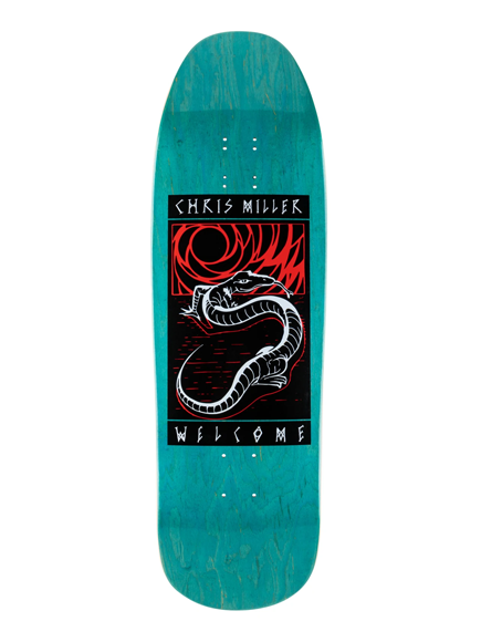 Welcome Chris Miller Lizard On Gaia Teal Stain Deck 9.6