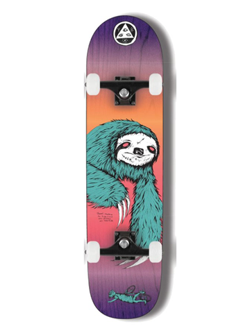 Welcome Sloth Skateboard Complete - Purple Stain - 8.0"