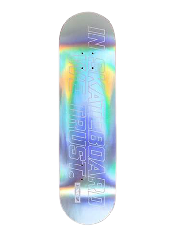 Hondar In Skateboard We Trust Deck 8.5" Silver Foil