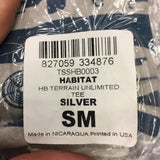 Habitat Terrain Unlimited Blue and Silver T-Shirt Small