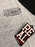 Real Roll Forever Raglan Shirt Grey/Black Small