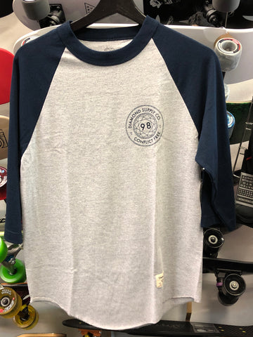 Diamond Conflict Free Heather / Navy Small Raglan Shirt