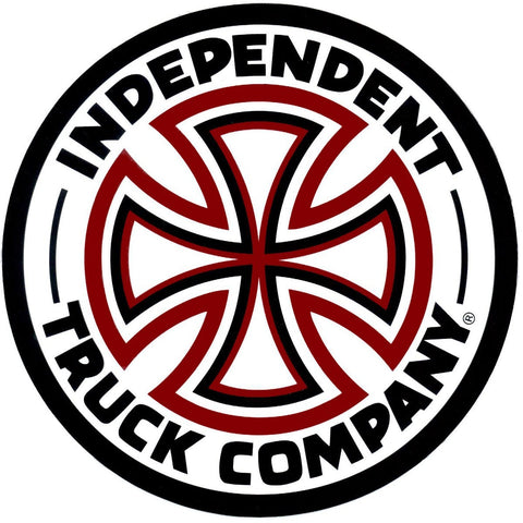 Independent Red/White Cross Sticker 3"