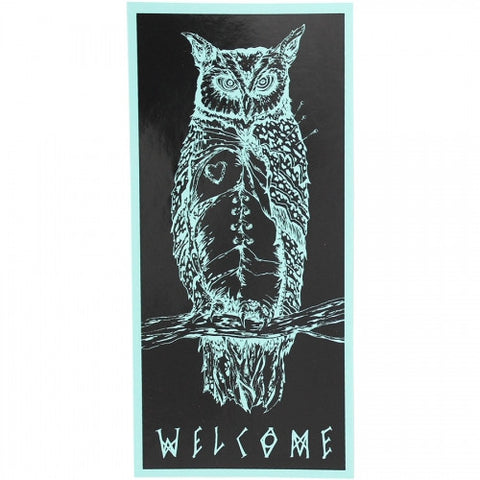 Welcome Heartwise Sticker Black/Teal 5"