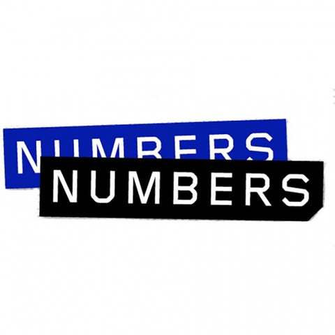 Numbers Mitered Logo Stickers