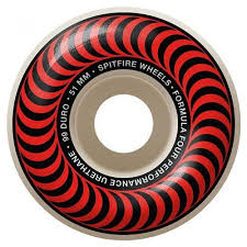 Spitfire Wheels F4 Classic Red 51mm 99a