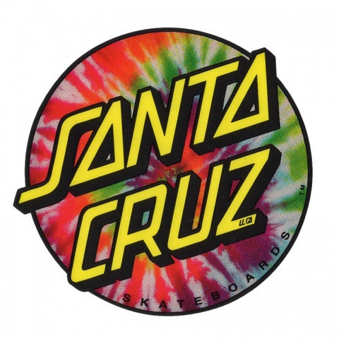 Santa Cruz Tie Dye Dot Sticker 3"