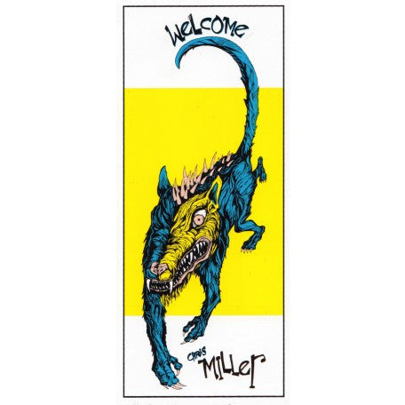 Welcome Miller Beast Sticker White/Yellow 5.5"
