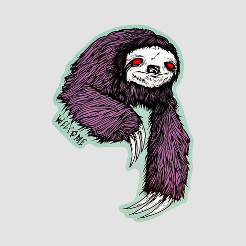 Welcome Sloth Purple Sage Sticker